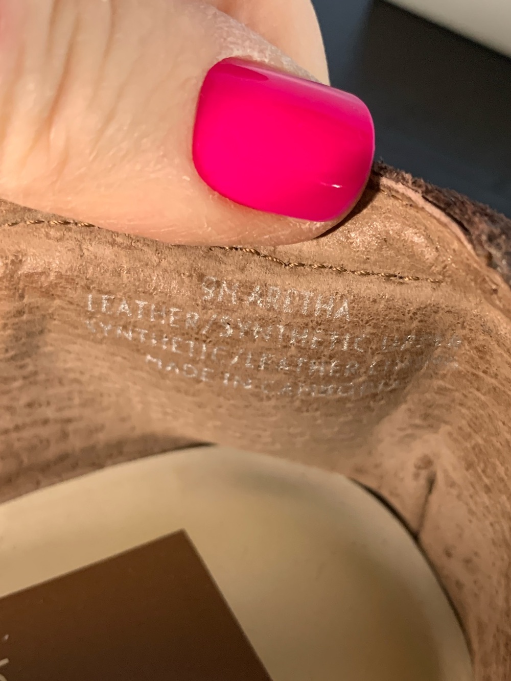 Dolce Vita Brown Suede Perforated Mary Jane Flats with Cross Strap - Picture 4 of 5